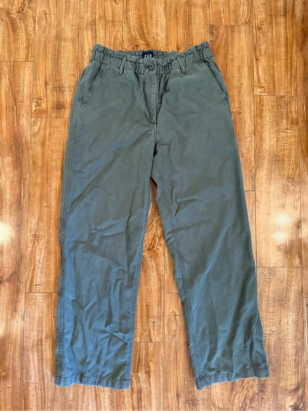 GAP Women’s Olive Green Chino Wide Leg Pants Size Medium